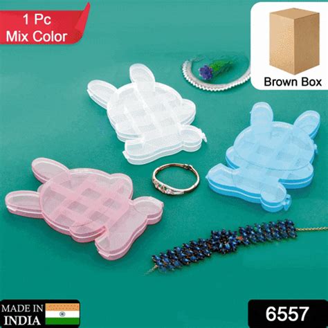 6557 Transparent Cartoon Bear Clear Plastic Storage Box Jewelry Box ...