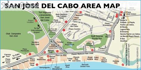 Los Cabos Map Tourist Attractions - TravelsFinders.Com