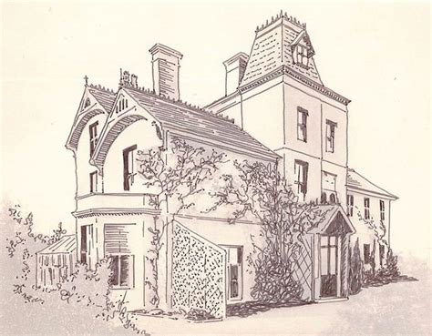 victorian house drawing City Drawing, House Drawing, Drawing Sketches, Art Drawings, Garden ...