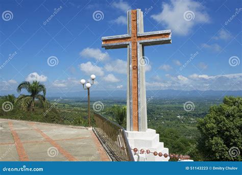 Modern Cross Overlooking The Valley Of Cibao In Santo Cerro, Dominican Republic. Editorial Image ...