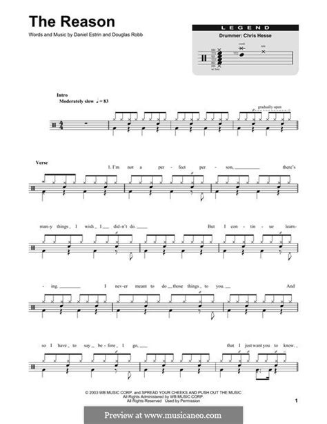 The Reason (Hoobastank) by D. Robb - sheet music on MusicaNeo