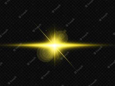 Premium PSD | Yellow light effect with a lens flare. yellow light effect.