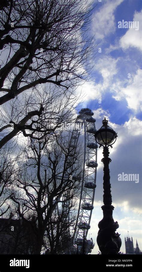 London Eye tourist attraction on London Southbank, UK Stock Photo - Alamy