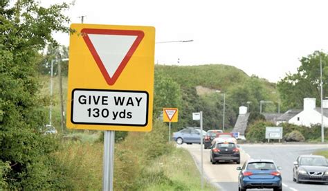 "Give way" signs, Craigantlet - July... © Albert Bridge cc-by-sa/2.0 ...