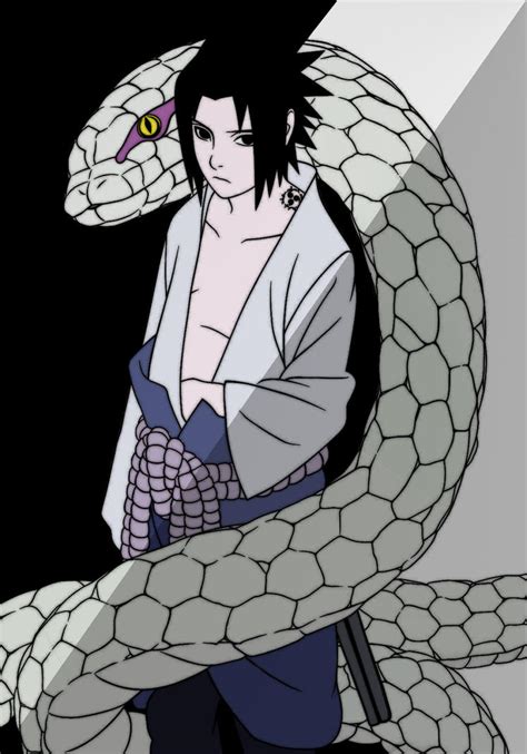 Sasuke and white snake by Offcthekd on DeviantArt