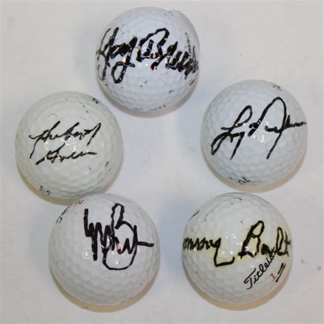 Lot Detail - Lot of Five Signed Golf Balls - Bolt, Green, Brewer ...