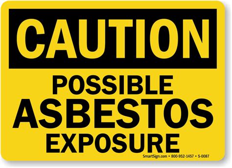 Possible Asbestos Exposure - Public Health OSHA Sign, SKU: S-0087 - MySafetySign.com