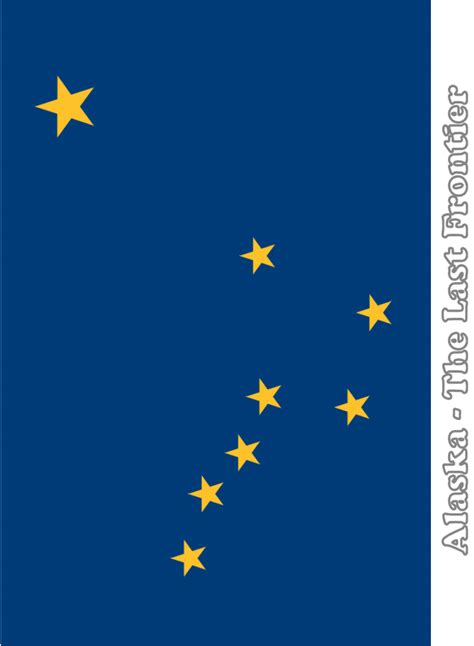 Large, Vertical, Printable Alaska State Flag, from NETSTATE.COM