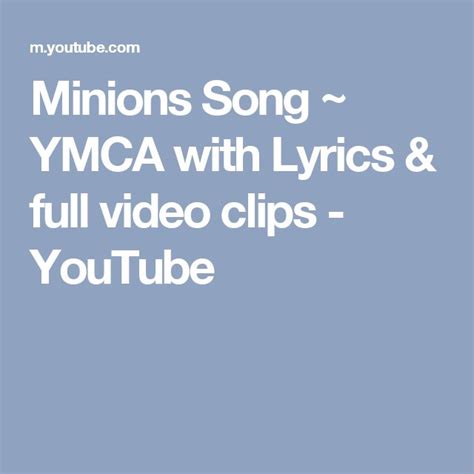 Ymca Song