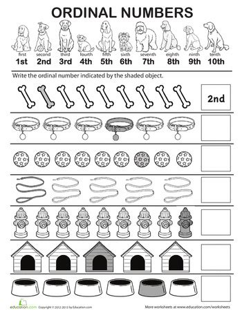 Ordinal Numbers | Worksheet | Education.com | Ordinal numbers, Math, Ordinal numbers kindergarten