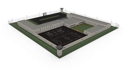 High security prison 3D model | CGTrader