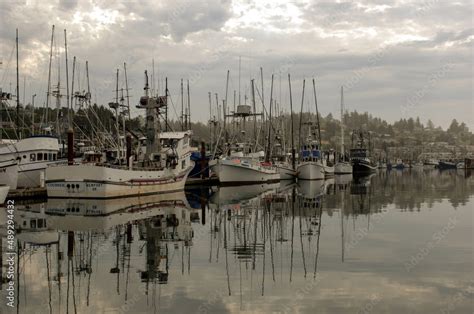 Commercial fishing vessels sit at the docks in a port along the Oregon coast Photos | Adobe Stock