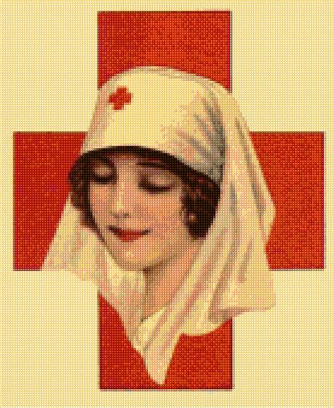 1920s Nurse Cross Stitch pattern PDF - Instant Download! by PenumbraCharts on Etsy Vintage Cross ...