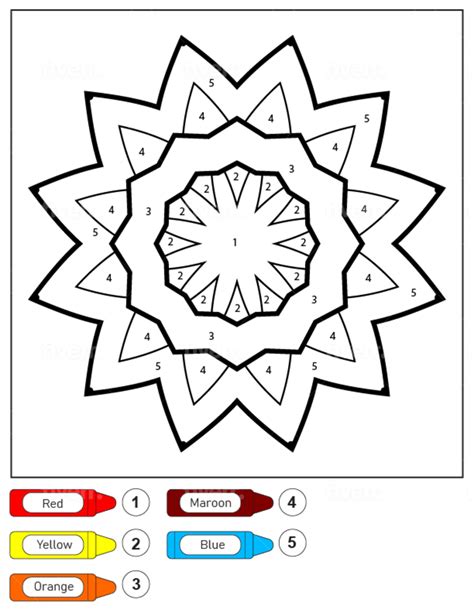 Mandala Color by Number - ColoringbyNumber.Com