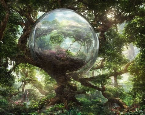 avatar home tree contained within a glass dome, | Stable Diffusion | OpenArt