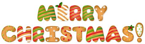 Merry Christmas Gingerbread Style PNG Clip Art Image | Gallery ...