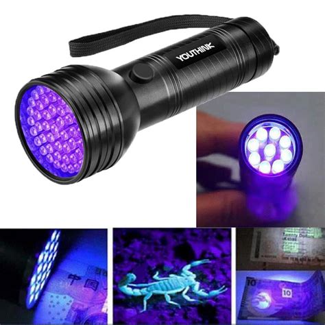 UV Blacklight Flashlight,Ymiko 51 UV LED Torch Scorpion Detector Hunter ...