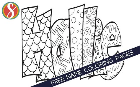 Free Name Coloring Pages — Stevie Doodles