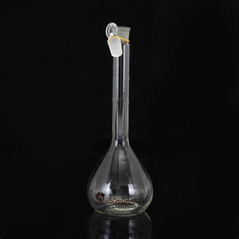 250mL Clear Glass Volumetric Flask w/ Glass Stopper Lab Chemistry Glas – Electronic Pro