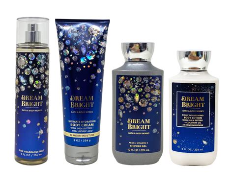 Bath and Body Works Dream Bright Deluxe Gift Set - Fragrance Mist - Body Cream - Shower Gel ...