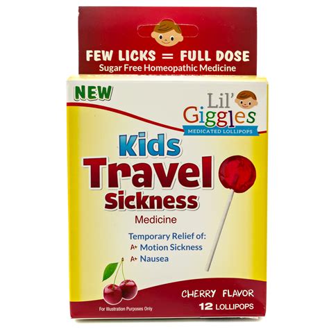 Lil' Giggles Kid's Medicated Travel Sickness Lollipops – For Children Motion ... 868401000087 | eBay