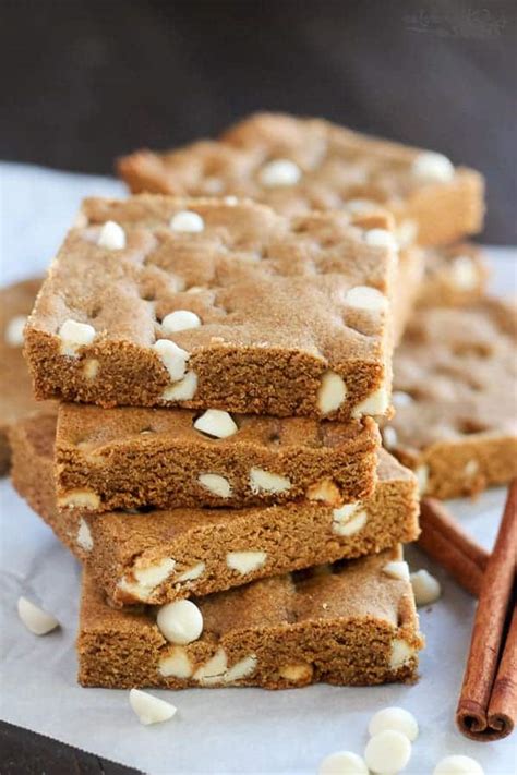 Gingerbread Bars Filled with White Chocolate Chips