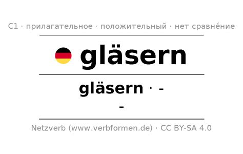 Cклонение gläsern | Все формы, степени сравнения, таблицы, речевой ...