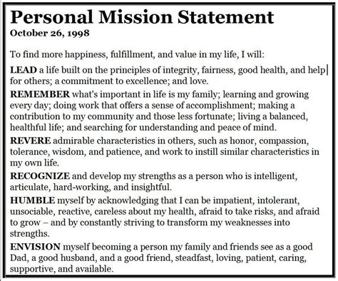 Personal Mission Statement Template For Students | Template-two.vercel.app