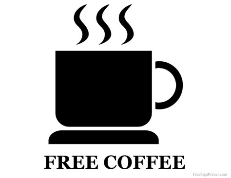 Printable Free Coffee Sign