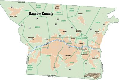 Gaston County Nc Map | Cities And Towns Map