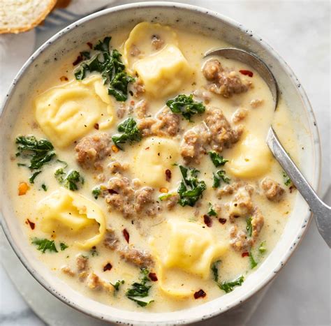 Sausage Tortellini Soup - The Cozy Cook