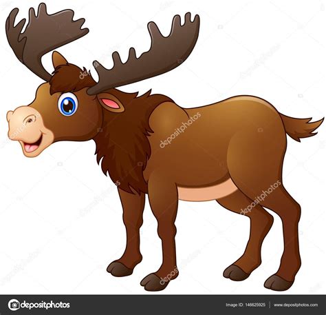 Cute moose cartoon Stock Illustration by ©dualoro #146625925