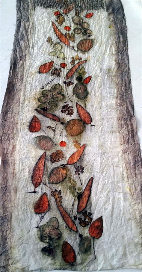 Eco Print on silk - by Cherie Livni | Eco dyeing fabric, Natural dye fabric, Eco printing