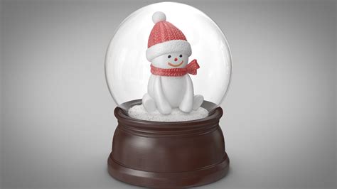 Snow globe snowman 3 model - TurboSquid 1529306