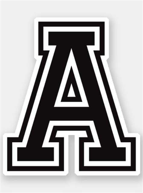 Letter A sporty college font alphabet Sticker | Zazzle | Alphabet letters to print, Fonts ...