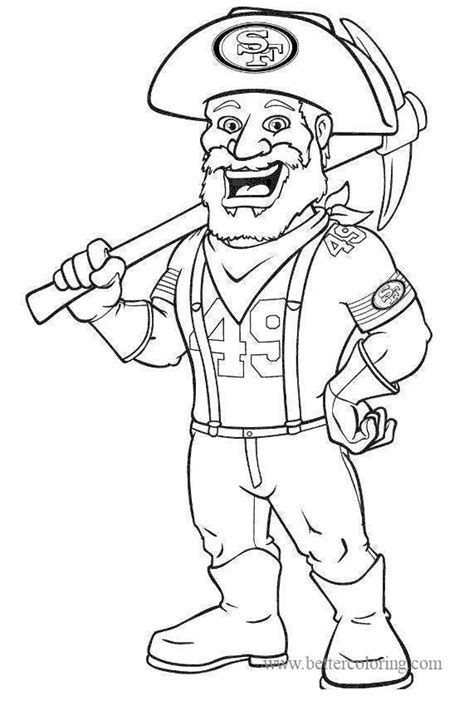 SF 49ers Coloring Pages - Free Printable Coloring Pages