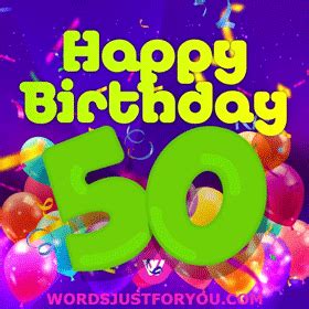 50 Birthday Animated GIF