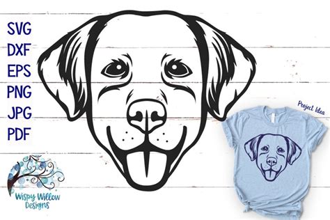 Dog Face Outline SVG | Pet Lover Cut File