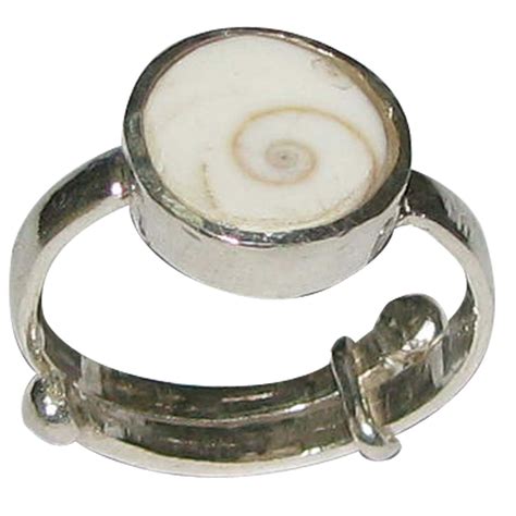 BalaBakthi: Gomti Chakra Silver Ring - A1814