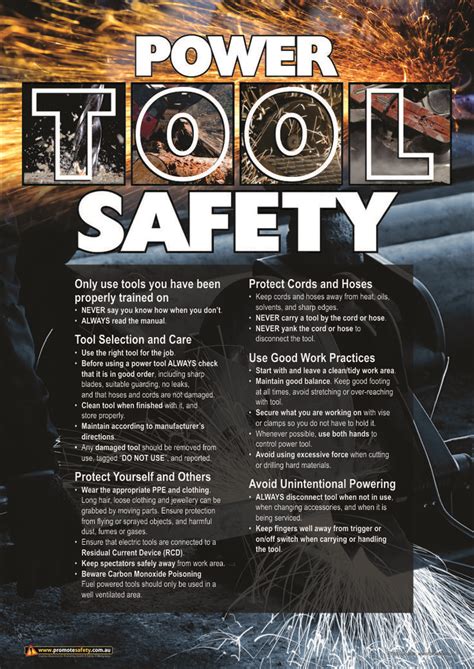 Power tool safety tips | Power tool safety, Safety posters, Health and safety poster