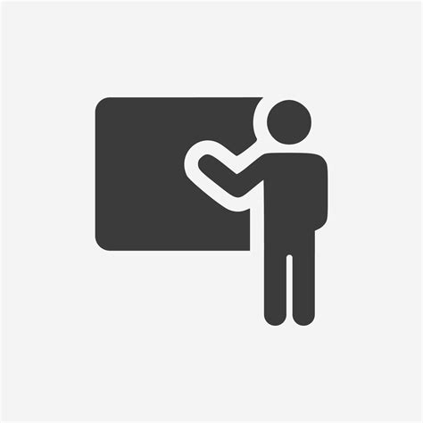 instructor, teacher icon vector isolated. training, education, presentation symbol sign 16186976 ...