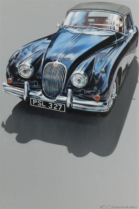 Пин от пользователя Kevin Shepherd Automotive Art на доске My work, Original oil classic car ...