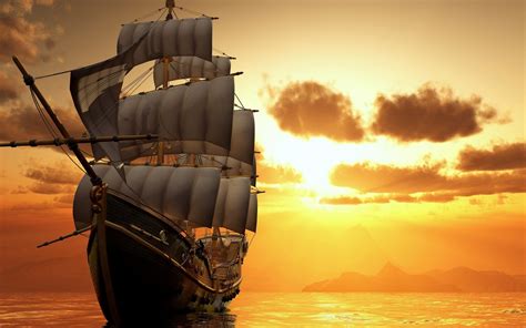 Sunset Voyage - 4K Ultra HD Wallpaper