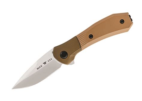 Buck Knives 590 Paradigm Assisted Open Knife 3″ S35VN Drop Point Blade, Brown G10 Handles ...