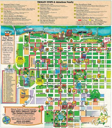 Printable Map Of Historic Savannah | Reasons Why Savannah Is The - Printable Map Of Savannah ...