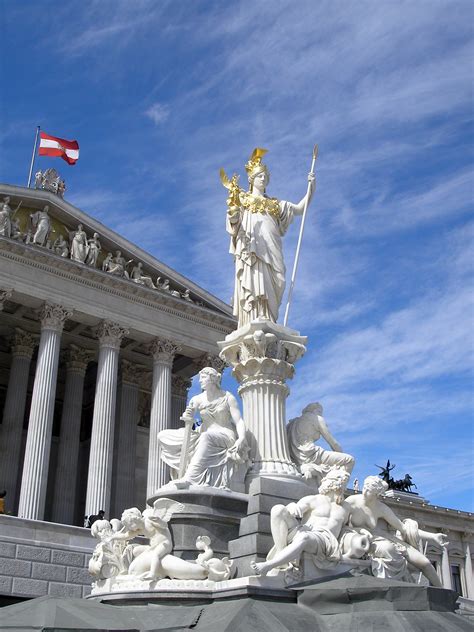 Austrian Parliament Building Statue in Vienna, Austria image - Free ...