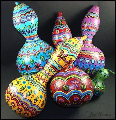 Related image | Painted gourds, Gourds crafts, Hand painted gourds