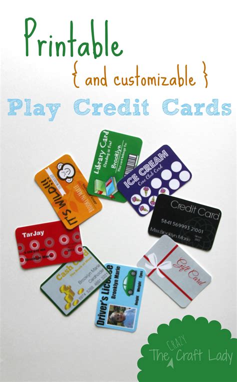 Free Printable Fake Credit Cards For Kids