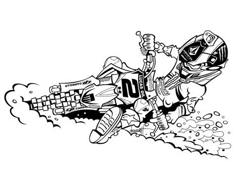 Kawasaki KX250F Dirt Bike Coloring Page - Free Printable Coloring Pages ...