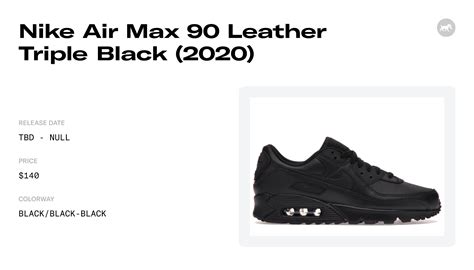 Nike Air Max 90 Leather Triple Black (2020) - CZ5594-001 Release Info